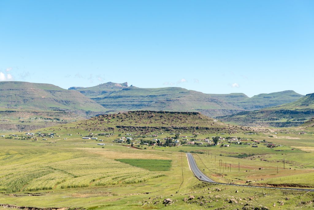 The landscape next to road R65 near Mount Fletcher in the Eastern Cape Province